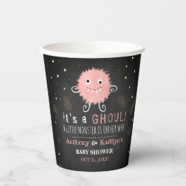 Es ist ein Ghoul! Kleine Monster Halloween Kinderd Pappbecher