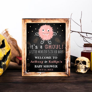 Es ist ein Ghoul! Kleine Monster Halloween Kinderd Poster
