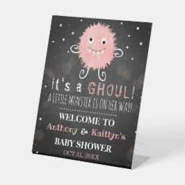 Es ist ein Ghoul! Kleine Monster Halloween Kinderd Sockelschild