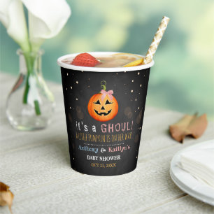 Es ist ein Ghoul! Little Pumpkin Halloween Kinderd Pappbecher