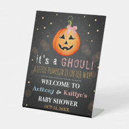 Es ist ein Ghoul! Little Pumpkin Halloween Kinderd Sockelschild