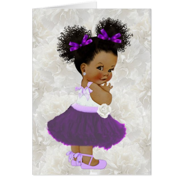 Es ist ein Girl Afro Puff Baby Girl (Vorne)