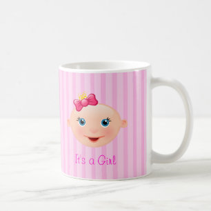 Es ist ein Girl Baby Face Pink - Tasse