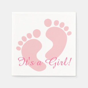 Es ist ein Girl Baby Fee Announcement Paper Napkin Serviette