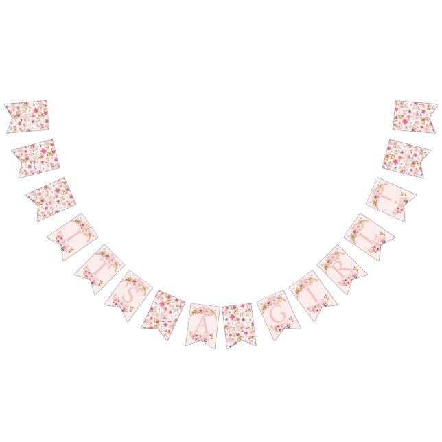 Es ist ein Girl Baby Shower Banner - Blush Pink &  (Alle)