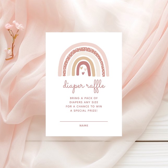 Es ist ein Girl-Boho-Regenbogen-Windeln Begleitkarte (Von Creator hochgeladen)