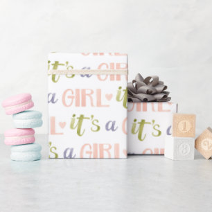 Es ist ein Girl New Baby Wrapping Paper Geschenkpapier