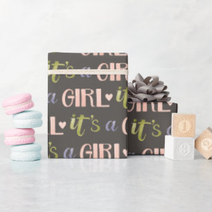 Es ist ein Girl New Baby Wrapping Paper Geschenkpapier