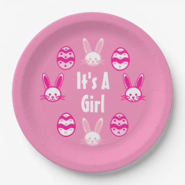 Es ist ein Girl-Ostern Pappteller