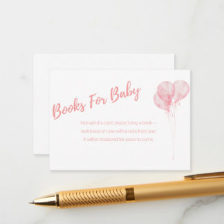 Es ist ein Girl-Pink-Balloons-Bücher für die Kinde Begleitkarte