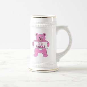 Es ist ein Girl-Pink-Bär Bierglas