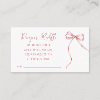 Es ist ein Girl Pink Bow Babydusche Windelwanne Ra Begleitkarte