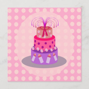 Es ist ein Girl Pink Cake Baby Einladungen