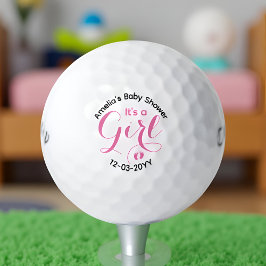 Es ist ein Girl, Pink Personalisiert Baby Duwer Ge Golfball