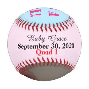 Es ist ein Girl Quad Birth Stat Foto Baseball