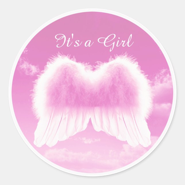Es ist ein Girl, Round Matte Sticker (Vorderseite)