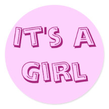 Es ist ein Girl-Sticker-Siegel