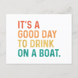 Es ist ein guter Tag, auf einem Boot Vintag zu tri Feiertagspostkarte