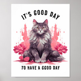Es ist ein guter Tag - Cat Day Celebration Poster