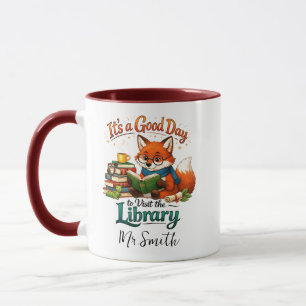 Es ist ein guter Tag, die Bibliothek zu besuchen   Tasse