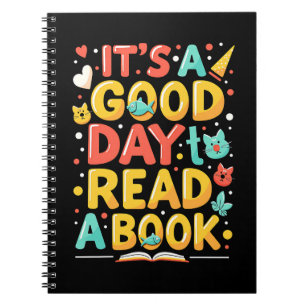 Es ist ein guter Tag, ein Buch-Notebook zu lesen Notizblock