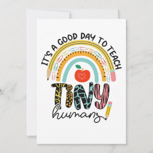 Es ist ein guter Tag, kleine Menschen zu unterrich Dankeskarte