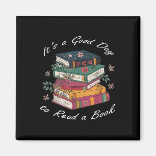 Es ist ein guter Tag, um ein Buch zu lesen, Floral Magnet
