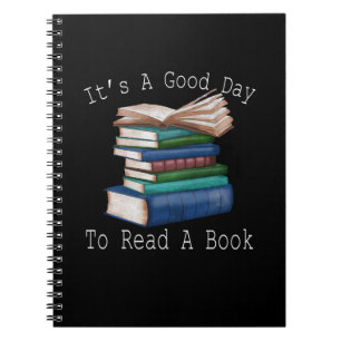 Es ist ein guter Tag, um einen schönen Buchleser z Notizblock