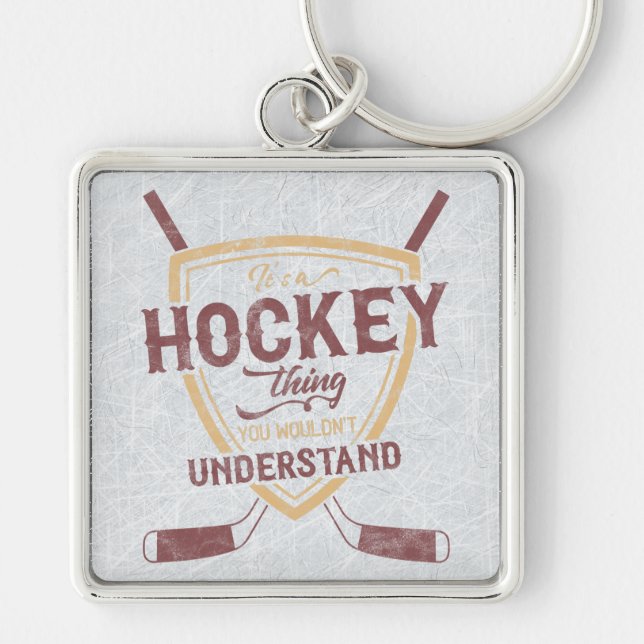 Es ist ein Hockey-Keyring Schlüsselanhänger (Vorne)