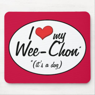 Es ist ein Hund! I Liebe mein Kleines-Chon Mousepad