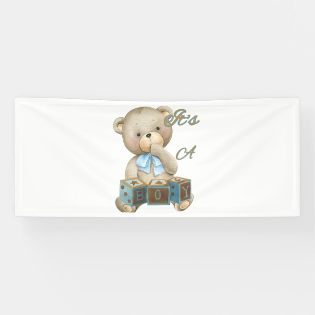 Es ist ein Junge 2,5 x 6 Vinyl Banner (Horizontal)