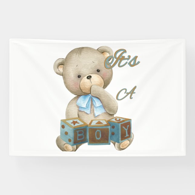 Es ist ein Junge 4x6 Vinyl Banner (Horizontal)