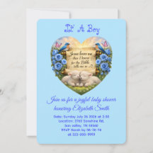 Es ist ein Junge - Baby-Einladung zum Babyshower i