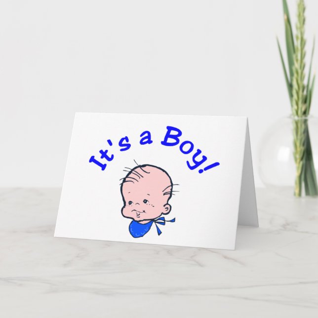 Es ist ein Junge (Baby Face) Ankündigung (Vorderseite)