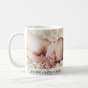 Es ist ein Junge Baby Foto Geburtsanzeige Kaffeetasse