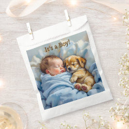 Es ist ein Junge | Babydusche Vielen Dank Geschenktütchen