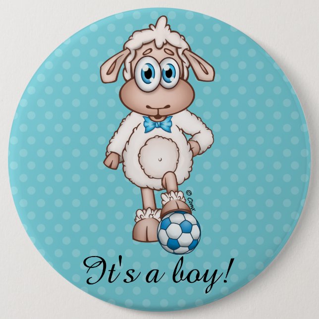 Es ist ein Junge! - Babyparty-Knopf Button (Vorderseite)