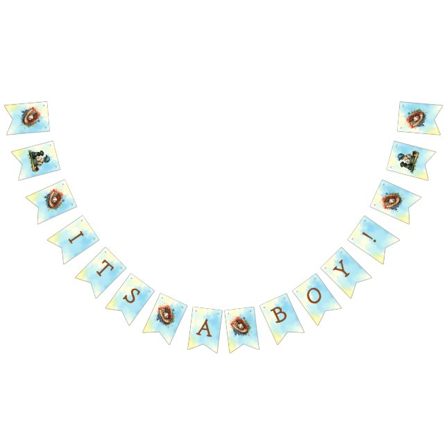 Es ist ein Junge | Baseball Baby-Dusche Wimpelkette (Alle)