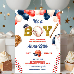 Es ist ein Junge Baseball-Baby-Party Einladung