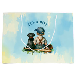 Es ist ein Junge | Baseball Themed Baby Dusche Große Geschenktüte