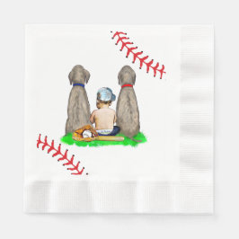 Es ist ein Junge, Baseball Themed Boy's Baby Showe Serviette