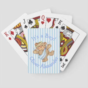 Es ist ein Junge Benutzerdefinierter Teddybär Enge Spielkarten