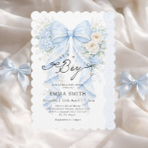Es ist ein Junge Blaues Band Florales Baby Shower