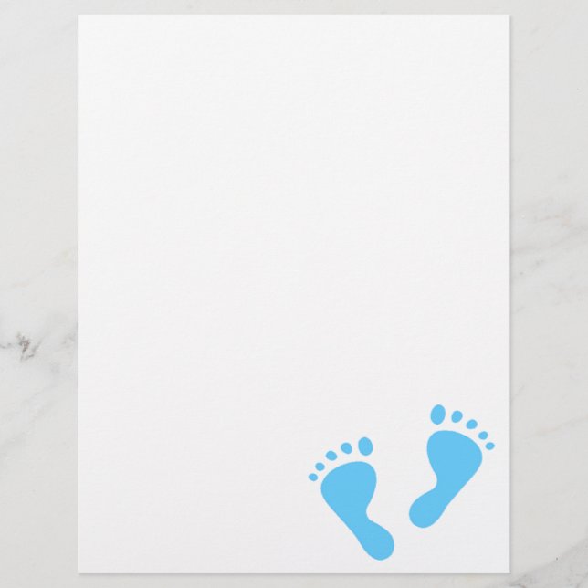 Es ist ein Junge - Blue Baby Feet (Vorderseite)
