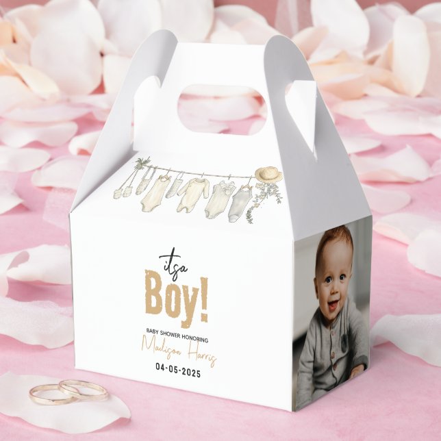 Es ist ein Junge! Blue Baby Shower - Niedlich & Sw Geschenkschachtel (Hochzeit)