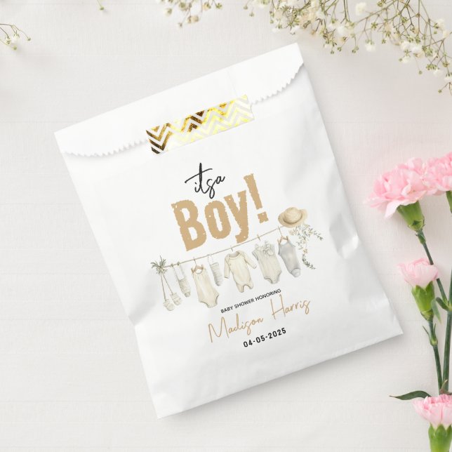 Es ist ein Junge! Blue Baby Shower - Niedlich & Sw Geschenktütchen (Versiegelt)