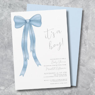 Es ist ein Junge Bogen Baby Shower Einladung