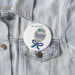 Es ist ein Junge Button für werdende Mütter zur Ba
