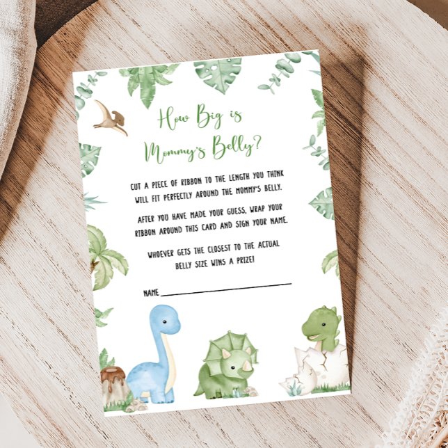 Es ist ein Junge Dinosaurier-Baby-Party Wie groß i (It's A Boy Dinosaur Baby Shower Game)