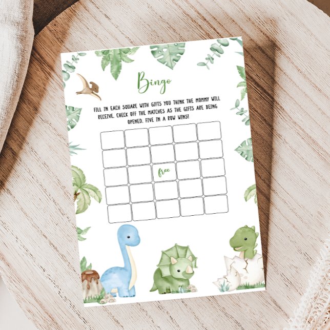 Es ist ein Junge Dinosaurier-Baby-Shower-Bingo-Spi (It's A Boy Dinosaur Baby Shower Game)